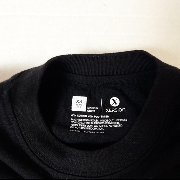 XERSION Kid’s Black Short Sleeve Graphic Tee - XS (6/7) - Picture 4 of 8